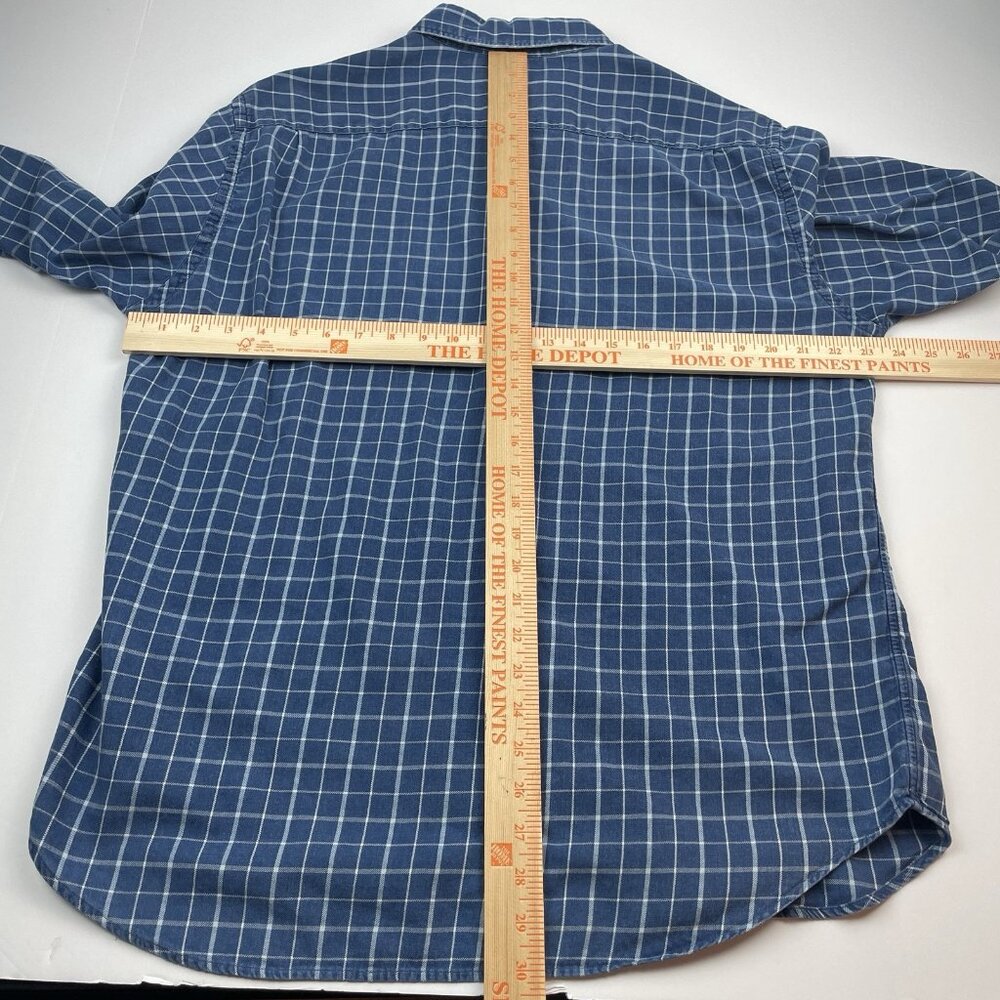 Faherty Men's Blue Plaid Long Sleeve Button Down Shirt Size Xl Light Flannel - Picture 4 of 9